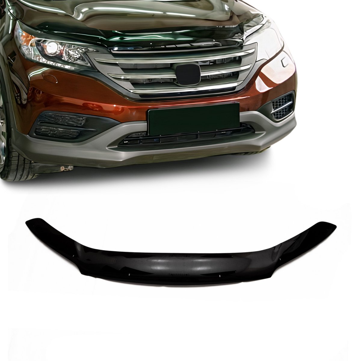 Honda CR-V Hood Deflector - Omac - Acrylic - Black - '12-'16